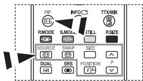 PIP INFO TTX/MIX RMODE S.MOLED STILL RSIZE SOURCE SWAP SIZE DUAL SRS POSITION P I-II O O T+ V