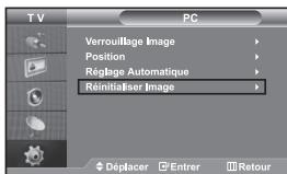 TV PC Verrouillage Image Position Réglage Automatique Réinitialiser Image Déplacer Entrer Retour