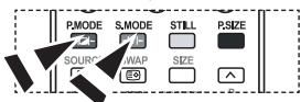 P.MODE S.MODE STILL P.SIZE SOURCE/WAP SIZE ↑ P