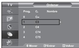 TV Prog. C. Nombre 0 C= 1 C3 2 C4 3 C74 4 C75 Mover Entrar Volver