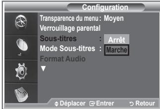 SAMSUNG LE40S86BD - Configuration des sous-titres - 1