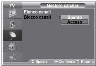 SAMSUNG LE40S86BD - Attivazione del Blocco canali - 1