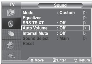 SAMSUNG LE40S86BD - Adjusting the Volume Automatically - 1