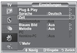 SAMSUNG LE40S86BD - Aktuelle Uhrzeit einstellen und anzeigen - 1