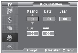 SAMSUNG LE40S86BD - De huidigeijd instellen en weergeven - 2