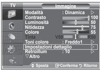 SAMSUNG LE40S86BD - Configurazione delle impostazioni dettagliate dell'immagine - 1