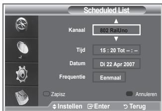 SAMSUNG LE40S86BD - De lijst met geplande programme's - 5
