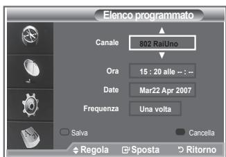SAMSUNG LE40S86BD - Uso della funzione Elenco programmato - 4