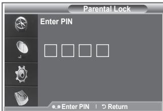 SAMSUNG LE40S86BD - Setting up the Parental Lock - 2