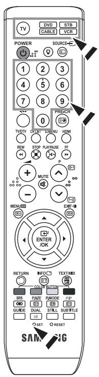 SAMSUNG LE40S86BD - Setting Up Your Remote Control - 1