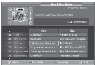 SAMSUNG LE40S86BD - Viewing the EPG (Electronic Programme Guide) Information - 1