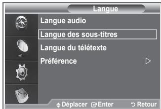 SAMSUNG LE40S86BD - Affiche les informations relatives à la langue pour le flux d'entrée. - 2