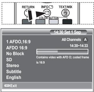 SAMSUNG LE40S86BD - Displaying Programme Information - 1