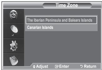 SAMSUNG LE40S86BD - Select the time zone where locate - 2