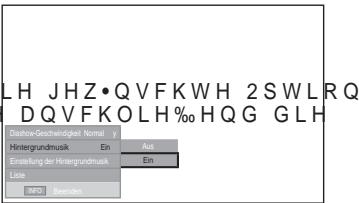 SAMSUNG LE46A557P2F - Benutzen des Menus während einer Diaschau - 2