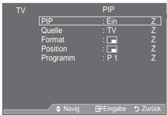 SAMSUNG LE46A559P4F - Bild-in-Bild-Funktion (PIP) verwenden
Algemene interface V
Verpl. Enter Terug - 2