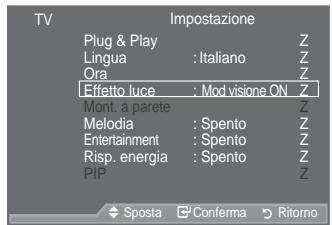 SAMSUNG LE46A559P4F - Impostazione dell'Effetto luce (in base al modello) - 1