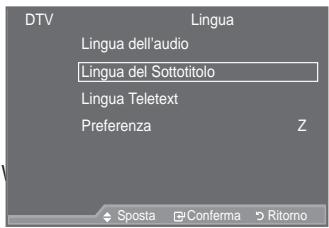 SAMSUNG LE46A559P4F - Sezione della lingua preferita (sottotitoli, audio o teletext) - 2