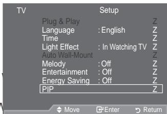 SAMSUNG LE46A559P4F - Viewing the Picture In Picture (PIP) - 1