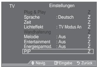 SAMSUNG LE46A559P4F - Bild-in-Bild-Funktion (PIP) verwenden
Algemene interface V
Verpl. Enter Terug - 1