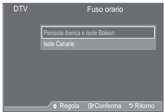 SAMSUNG LE46A559P4F - Selezione del fuso orario (Solo per la Spagna) - 2