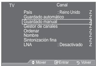 SAMSUNG LE46A559P4F - Memorización manual de canales - 1