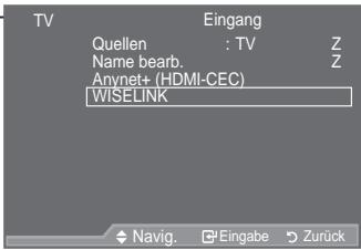 SAMSUNG LE46A559P4F - Verwenden der WISELINK-Funktionre il tasto EXIT per uscire.

Programma (Numero di programma da assegnare a un canale) í 3 U H P H U H S O T V h D a/Quado appare il numero corretto.

° È anche possibile selezionare direttamente il numero del canale premendo i tasti numerici (0\~9).

‡ Sistema colore: Automatico/PAL/SECAM/NTSC4.43
í 3 U H P H U H S O T W e D s e l e r n a r e lo standard del colore desiderato.

‡ 6LVWHPD DXGLR %\* '. , /
í 3UHPHUH SLOTWedszRNare lo standard audio desiderato.

‡ Canale (Quando si conosce il numero del canale da memorizzare)
í 3 U H P H U H S O T V P D selezionare C (canale via antenna) o S (canale via cavo).
í 3 U H P H U H X, Quivi Premier il tasto S o T per selezionare il numero desiderato.
° È anche possibile selezionare direttamente il numero del canale premendo i tasti numerici (0\~9).
° Se l'audio è anomalo o assente, riselezionare lo standard audio richiesto.

‡ Ricerca (Quando non si conosce il numero del canale)
í 3UHPHUH S.OTVpD aWare la ricerca.
í ,O VLQWRQL]]DWRUH HIIHWWXD OD VFDQVLRQH GHOOD JDPPD GL IUI canale o il canale selezionato.

‡ 0 H P R U L (Quando si memorizza il canale e il numero di programma corrispondente) í ,PSRVWDUH VX 32. ' S U N T E R G .G R L O W D V W R

° Modalità del canale

P (Programma): Una volta completata la sintonizzazione, alle emittenti della propria area viene assegnato un numero da P00 a P99. In questa modalità, è possibile selezionare un canale digitando il numero corrispondente.

C (Antenna): È possibile selezionare un canale immettendo in questa modalità il numero assegnato a ciascuna emittente.

í S (Cavo): È possibile selezionare un canale immettendo in questa modalità il numero assegnato a ciascun canale via cavo.

![](images/8cd95ac0ad0a93f7b349053525ab22f18309a55b673459307eca8f5b577410ba.jpg)


Diese Funktion ermöglicht es Ihnen Foto- (JPEG) und Audiodateien (MP3), die auf einem USB Mass Storage Class (MSC) gespeichert sind, anzusehen und abzuspielen.
Drücken Sie auf der Fernbedienung die Taste POWER ⏻. Schließen Sie ein USB-Gerät mit JPEG- und/oder MP3-Dateien an die WISELINK-Buchse (USB-Buchse) an der Seite des Fernsehers an.
Wenn Sie in den WISELINK-Modus wechseln, ohne dass ein USB-Gerät angeschlossen wurde, erscheint die Meldung "Kein
Gerät angeschlossen". Schließen Sie in diesem Fall das USB-Gerät an, verlassen Sie den Bildschirm, indem Sie die W.LINK -Taste auf der Fernbedienung drücken und öffnen Sie den WISELINK-Bildschirm erneut.


text_imagei conosce il numero del canale da memorizzare)
í 3 U H P H U H S O T V P D selezionare C (canale via antenna) o S (canale via cavo).
í 3 U H P H U H X, Quivi Premier il tasto S o T per selezionare il numero desiderato.
° È anche possibile selezionare direttamente il numero del canale premendo i tasti numerici (0\~9).
° Se l'audio è anomalo o assente, riselezionare lo standard audio richiesto.

‡ Ricerca (Quando non si conosce il numero del canale)
í 3UHPHUH S.OTVpD aWare la ricerca.
í ,O VLQWRQL]]DWRUH HIIHWWXD OD VFDQVLRQH GHOOD JDPPD GL IUI canale o il canale selezionato.

‡ 0 H P R U L (Quando si memorizza il canale e il numero di programma corrispondente) í ,PSRVWDUH VX 32. ' S U N T E R G .G R L O W D V W R

° Modalità del canale

P (Programma): Una volta completata la sintonizzazione, alle emittenti della propria area viene assegnato un numero da P00 a P99. In questa modalità, è possibile selezionare un canale digitando il numero corrispondente.

C (Antenna): È possibile selezionare un canale immettendo in questa modalità il numero assegnato a ciascuna emittente.

í S (Cavo): È possibile selezionare un canale immettendo in questa modalità il numero assegnato a ciascun canale via cavo.

![](images/8cd95ac0ad0a93f7b349053525ab22f18309a55b673459307eca8f5b577410ba.jpg)



Seitenverkleidung des
Fernsehgeräts
USB-Laufwerk
AV IN 2

‡ Ricerca (Quando non si conosce il numero del canale)
í 3UHPHUH S.OTVpD aWare la ricerca.
í ,O VLQWRQL]]DWRUH HIIHWWXD OD VFDQVLRQH GHOOD JDPPD GL IUI canale o il canale selezionato.

‡ 0 H P R U L (Quando si memorizza il canale e il numero di programma corrispondente) í ,PSRVWDUH VX 32. ' S U N T E R G .G R L O W D V W R

° Modalità del canale

P (Programma): Una volta completata la sintonizzazione, alle emittenti della propria area viene assegnato un numero da P00 a P99. In questa modalità, è possibile selezionare un canale digitando il numero corrispondente.

C (Antenna): È possibile selezionare un canale immettendo in questa modalità il numero assegnato a ciascuna emittente.

í S (Cavo): È possibile selezionare un canale immettendo in questa modalità il numero assegnato a ciascun canale via cavo.

![](images/8cd95ac0ad0a93f7b349053525ab22f18309a55b673459307eca8f5b577410ba.jpg)


Es können nur alphanumerische Zeichen als Ordner- oder Dateinamen verwendet werden (Foto, Musik).
Das Dateisystem unterstützt nur FAT16/32 (Das NTFS-Dateisystem wird nicht unterstützt)
Manche Typen von USB-Digitalkameras und Audiogeräten sind eventuell nicht mit diesem Fernseher kompatibel.
Wiselink unterstützt nur das USB Mass Storage Class-Gerät (MSC). MSC ist eine Massenspeicherklasse Bulk-Only Transport-Gerät. Beispiele für MSC sind Speicherkarten und Flashkartenleser (Weder USB HDD noch HUB werden unterstützt.)
Bevor Sie Ihr Gerät an den Fernseher anschließen, erstellen Sie bitte Sicherheitskopien Ihrer Dateien, um diese vor Schäden oder Datenverlust zu schützen. SAMSUNG haftet nicht für eine eventuelle Datenbeschädigungen oder Datenverlust.
Bitte schließen Sie das Gerät direkt an den USB-Anschluss Ihres Fernsehers an. Wenn Sie eine separaten Kabelanschluss verwenden, kann ein USB-Kompatibilitätsproblem entstehen.
Es werden nur MP3- und JPEG-Dateiformate unterstützt.
Das mp3-Format von Wiselink unterstützt nur Musikdateien mit hoher Abtastfrequenz (32 kHz, 44,1 kHz oder 48 kHz).
Wir empfehlen das sequentielle JPEG-Format. Beim progressiven JPEG-Format geht viel Speicherplatz verloren und die Entschlüsselung kann fehlschlagen.
7UHQQHQ 6LH ZIKUHQG GHV /DGHQ GLH 9HUELQGXQJ PLW GHP 86% *HU
MTP (Media Transfer Protocol) wird nicht unterstützt.
Die Spieldauer einer MP3-Datei kann als '00:00:00' angezeigt werden, wenn die Spielzeitinformationen am Anfang der Datei nicht gefunden werden.
Je höher die Bildauflösung, desto länger dauert es, ein Bild auf dem Bildschirm anzuzeigen.
Die Foto- oder Musikliste zeigt bis zu 300 Ordner oder Dateien an.
Das Laden kann, je nach Größe der Datei, einige Zeit dauern.


Verwenden des WISELINK-Menüstico Z
Sistema audio : BG Z
Canale : C 3
Ricerca : 77 MHz
Memorizza : ? - 1