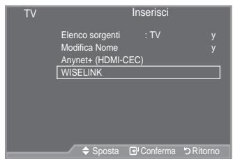 SAMSUNG LE46A559P4F - Utilizzo del menu WISELINK - 1