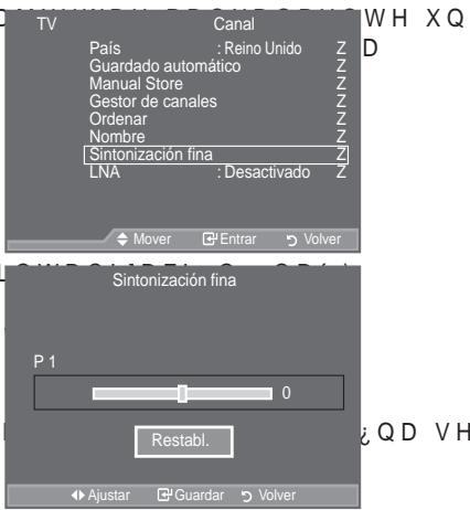SAMSUNG LE46A559P4F - Sintonización precisa de la recepción de canales - 1