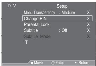 SAMSUNG LE46A559P4F - Setting up the Parental Lock - 3