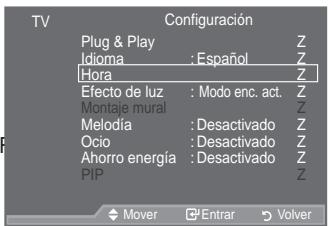 SAMSUNG LE46A559P4F - Ajuste y visualización de la hora actual - 1