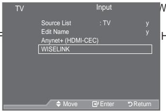 SAMSUNG LE46A559P4F - Using the WISELINK Menu - 1