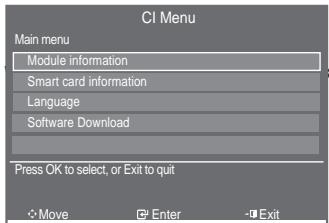 SAMSUNG LE46A559P4F - Selecting the CI (Common Interface) Menu - 1