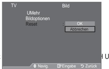 SAMSUNG LE46A559P4F - Zurücksetzen der Bildeinstellungen auf die werkseitig festgelegten Standardwertemary> - 1