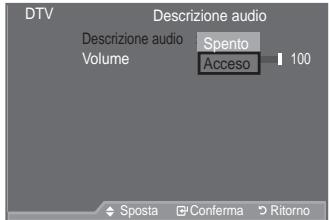 SAMSUNG LE46A559P4F - Selezione dell'opzione Descrizione audio - 2