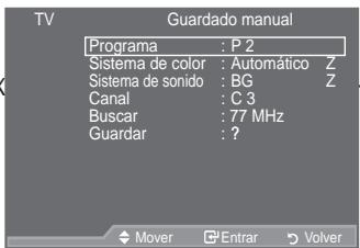 SAMSUNG LE46A559P4F - Memorización manual de canales - 2