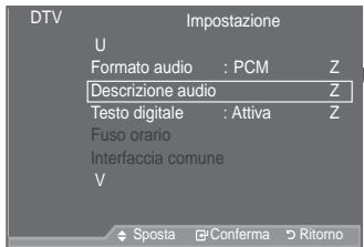 SAMSUNG LE46A559P4F - Selezione dell'opzione Descrizione audio - 1