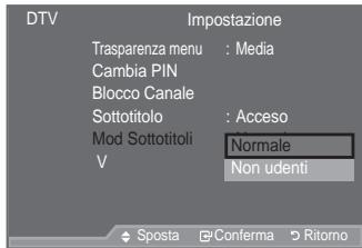SAMSUNG LE46A559P4F - Impostazione della modalità Sottotitoli. - 1