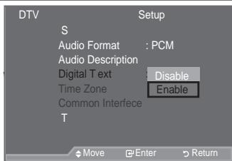 SAMSUNG LE46A559P4F - Selecting the Digital Text (UK only) - 1