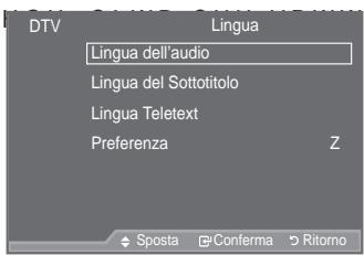 SAMSUNG LE46A559P4F - Sezione della lingua preferita (sottotitoli, audio o teletext) - 1
