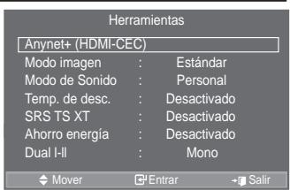SAMSUNG LE46A559P4F - Uso del botón TOOLS - 1
