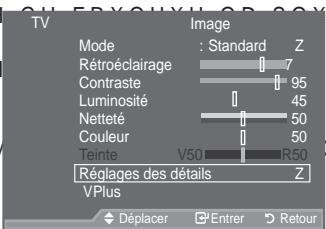 SAMSUNG LE46A559P4F - Réglages des détails de l'image - 1