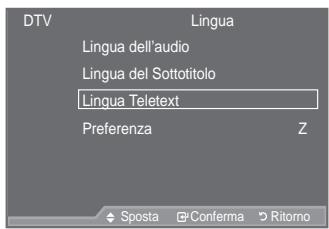 SAMSUNG LE46A559P4F - Sezione della lingua preferita (sottotitoli, audio o teletext) - 3