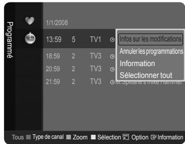 SAMSUNG LE46A568 - Modification d'une réservation - 1