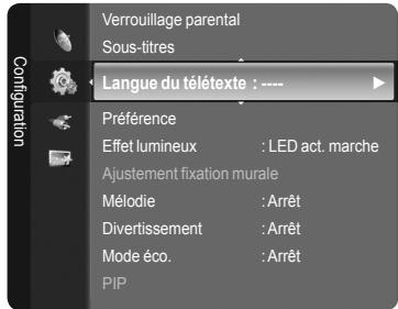 SAMSUNG LE46A568 - Sélection d'une langue de télétexte - 1