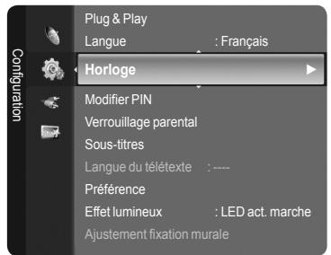 SAMSUNG LE46A568 - Option 1: réglage manuel de l'horloge - 1