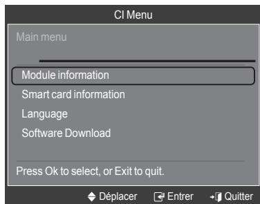 SAMSUNG LE46A568 - Sélection du menu cl (interface commune) - 3