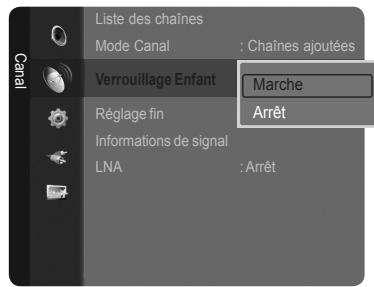 SAMSUNG LE46A568 - Activation du verrouillage enfant - 3