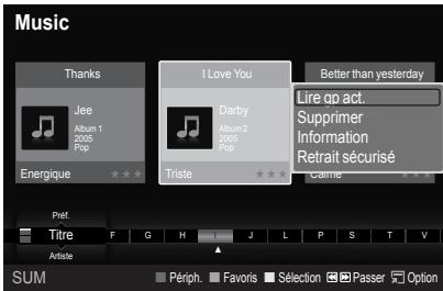 SAMSUNG LE46A568 - Tri de la liste de musiques - 3
