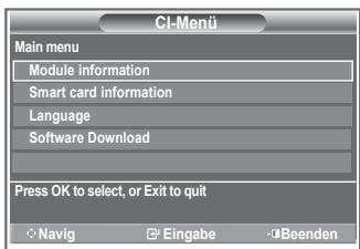 SAMSUNG LE46M87BD - Auswahlen des CI-Menus (Common Interface) - 1